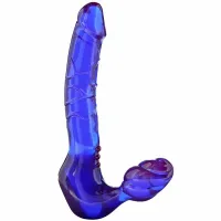 toyjoy strapless strap-on silikonowy system podwojny 24 cm fioletowy