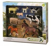 Collecta ZESTAW 8 figurek zwierząt z FARMY krowa owca w OPAKOWANIU - 84181