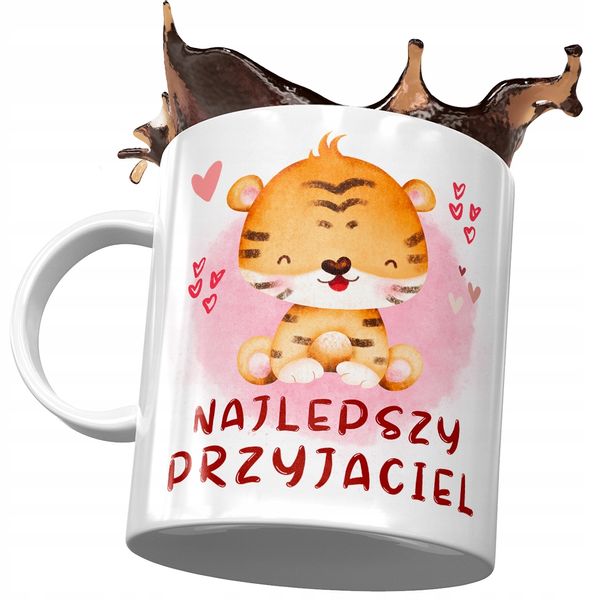 Kubek Z Tygryskiem Tygrysem Słodki Na Prezent Z Nadrukiem Ze Zdjęciem zdjęcie 1