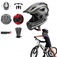 KASK DZIECIĘCY ROCKBROS TT-32SBTG-S Z ODPINANĄ SZCZĘKĄ, ROZMIAR S,