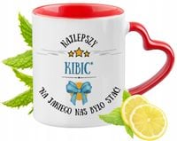 Kubek Dla Kibica Czerwony Z Uszkiem W Kształcie Serca Na Prezent