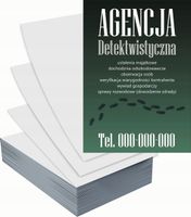 Ulotki A5 reklamowe firmowe 5000szt różne wzory AGENCJA DETEKTYWISTYCZNA