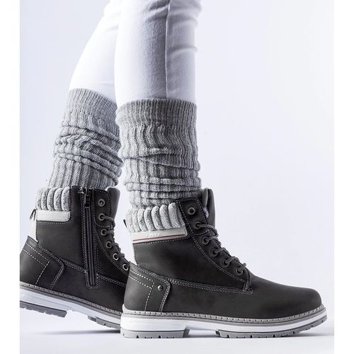 Szare ocieplane traperki r.39 na Arena.pl