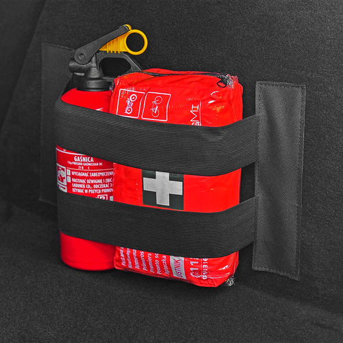 GAŚNICA 1KG APTECZKA DIN13164 OGNIOCHRON + MOCOWANIE DO BAGAŻNIKA NA RZEP na Arena.pl