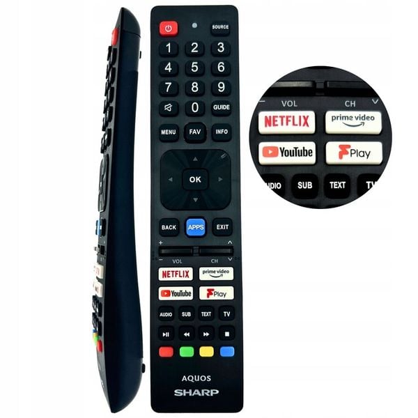 Oryginalny pilot Sharp AQUOS SHW/RMC/0140N oryginał zdjęcie 1