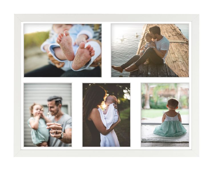 Ramka na 5 zdjęć Hekla 40x50x5 MDF galeria zdjęć biały 1szt. zdjęcie 1