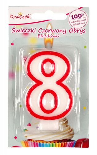 ŚWIECZKA CZERWONY OBRYS 8 na Arena.pl