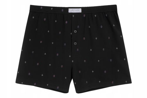 5 PAR BOKSERKI BAWEŁNIANE MĘSKIE KLASYCZNE WZORY COTTON WORLD KOMPLET - L na Arena.pl