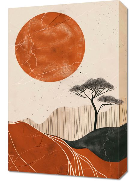 Obraz 40x60cm Afrykański Zachód Słońca zdjęcie 1