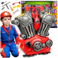 SILNIK DO ROZKRĘCANIA CZĘŚCI MAŁY MECHANIK ZESTAW MAJSTERKOWICZA DŹWIĘK LED