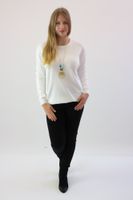 Delikatny klasyczny sweter Winter Biały UNI