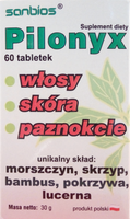 PILONYX  NA POPRAWE KONDYCJI WŁOSÓW, SKÓRY I PAZNOKCI 60 TABLETEK