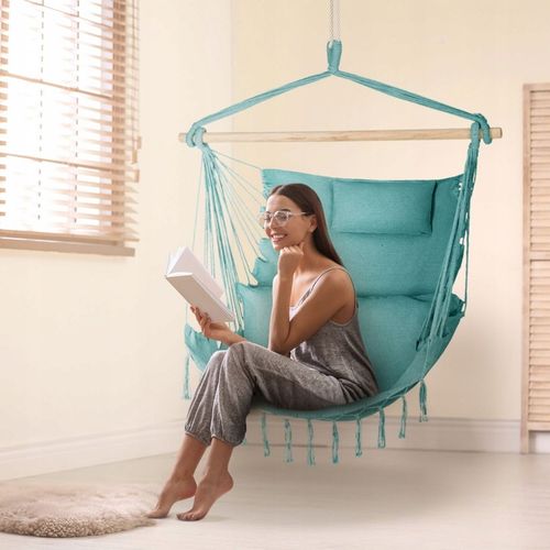 FOTEL WISZĄCY KRZESŁO BRAZYLIJSKE HUŚTAWKA HAMAK BOHO FRĘDZLE OUTTEC na Arena.pl