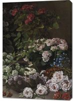 Obraz 70x100cm Spring Flowers, Monet Vintage do Salonu