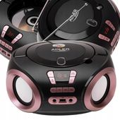 Radio przenośne Boombox CD audio i MP3 USB AUX LCD radio FM Adler AD