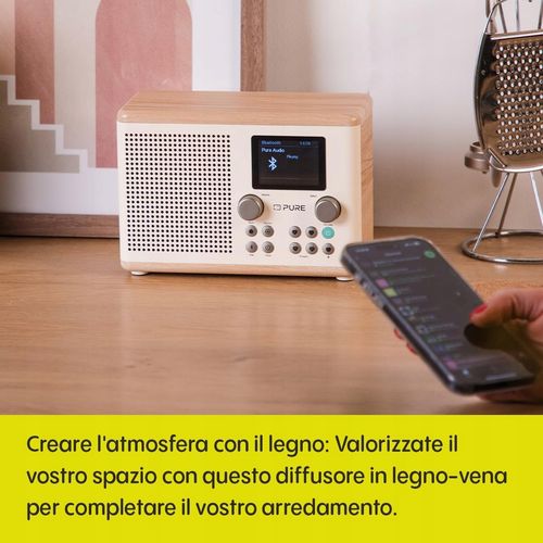 Radioodtwarzacz sieciowy DAB+, FM Pure Classic H4 Biały-dąb Bluetooth na Arena.pl