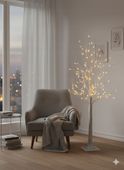 Dekoracyjne Drzewko LED Wierzba Białe 150cm z Ciepłym Światłem