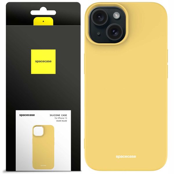 Spacecase Silicone Case Iphone 15 Yellow zdjęcie 1