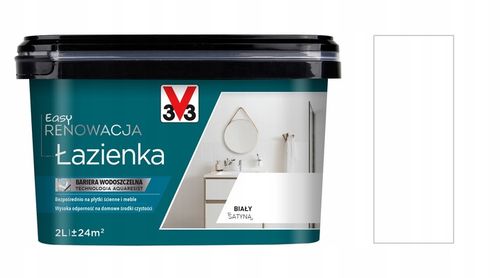 FARBA V33 EASY RENOWACJA ŁAZIENKA DO PŁYTEK BIAŁY 2L na Arena.pl