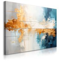 Obraz Canvas Do Salonu Abstrakcja Styl Glamour Elementy Złota 40cm x 30cm