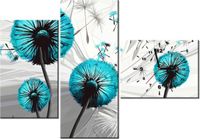 100CM 70CM ZEGAR 3 ELEM DMUCHAWCE TURKUSACH ŚCIENNY OBRAZ