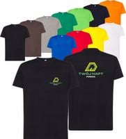 męska KOSZULKA bawełniana T-SHIRT własny HAFT LOGO firmowa reklamowa 5 szt