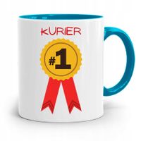 Kubek Błękitny Dla Kuriera Numer Jeden Prezent Z Nadrukiem Ze Zdjęciem