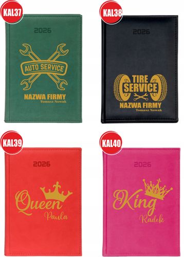 KALENDARZ A4 2026 DZIENNY terminarz z nadrukiem UV PLANER PREZENT + IMIĘ na Arena.pl