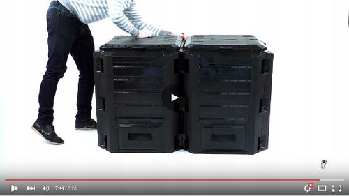 KOMPOSTOWNIK 800L DWUKOMOROWY POPRAWIONY MODEL NEW na Arena.pl