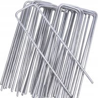 SZPILKI KOTWY KOŁKI DO AGROWŁÓKNINY AGROTKANINY MOCNE 15cm 100 SZTUK