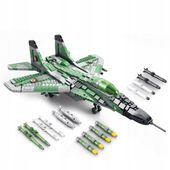 KLOCKI wojskowe SAMOLOT myśliwiec MIG-29 konstrukcyjny 1290el. model (KL36)