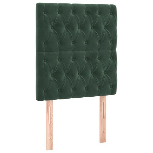 Zagłówek do łóżka z LED, ciemnozielony, 80x7x118/128 cm na Arena.pl