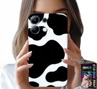 ETUI DO XIAOMI NOTE 14S - CZARNO - BIAŁE ŁATY KROWA, MODNE WZORY