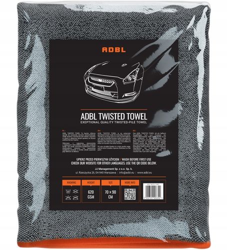 ADBL Twisted Towel Bardzo Chłonny Ręcznik do Osuszania Lakieru Auta 70x90cm na Arena.pl