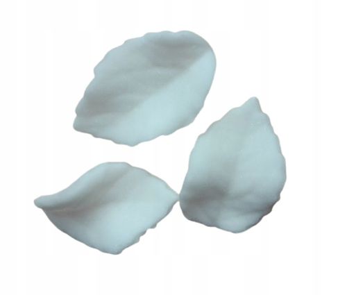 OZDOBNE LIŚCIE CUKROWE 3 cm białe 10szt na Arena.pl