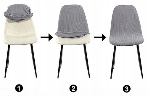 ZESTAW 6SZT POKROWIEC NA KRZESŁO WELUR SKANDYNAWSKIE na Arena.pl