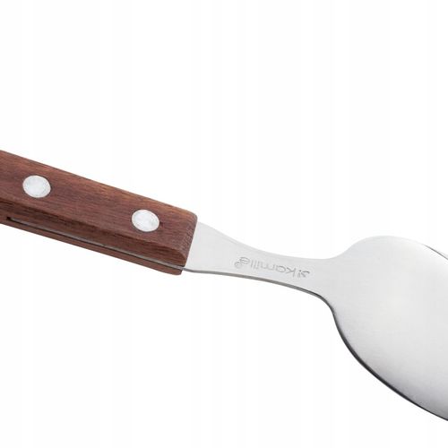 6x łyżka stołowa z drewnianą rączką SZTUĆCE do grilla na piknik na Arena.pl