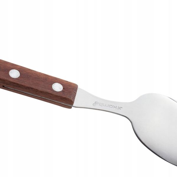 6x łyżka stołowa z drewnianą rączką SZTUĆCE do grilla na piknik zdjęcie 5