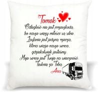 foto PODUSZKA PREZENT dla kierowcy TIRA Walentynki