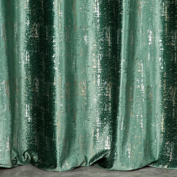 Zasłona gotowa na taśmie VILMA 140x270 Eurofirany ciemnozielony zdjęcie 7