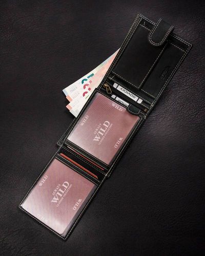 duży portfel męski ze skóry naturalnej zapinany na zatrzask - always wild na Arena.pl