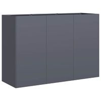 Doniczka Antracyt 120x40x80 cm Stal walcowana na zimno