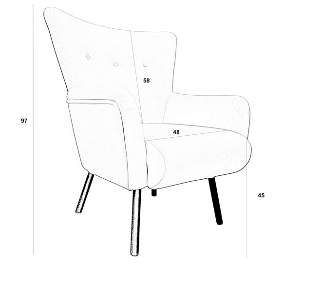 Fotel TULIP USZAK nogi czarne BL06 zdjęcie 4
