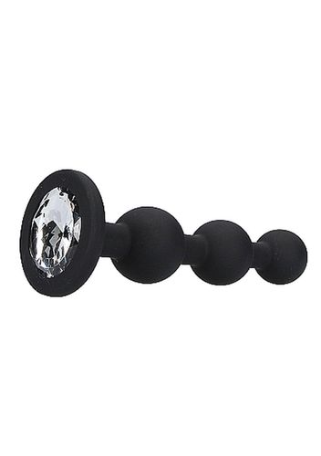 Silicone Beaded Diamond Butt Plug - Black na Arena.pl