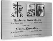 TABLICZKA NAGROBNA NAGROBKOWA ze zdjęciem ALUMINIOWA DIBOND UV 40x30