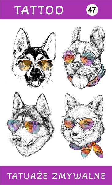 Tatuaże zmywalne Psy zdjęcie 1