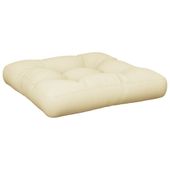 Poduszka na paletę, kremowa, 60x61,5x10 cm, tkanina