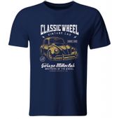 KOSZULKA CLASSIC WHEELS, MOTORYZACJA, GRANATOWY, ROZ. M