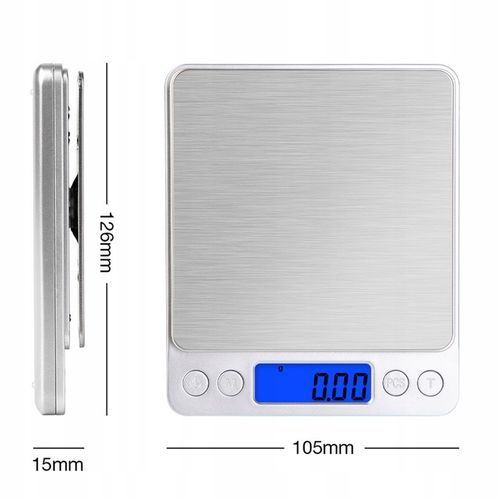 WAGA JUBILERSKA CYFROWA PRECYZYJNA KUCHENNA NA PRZYPRAWY LCD 500 GRAM -0,01 na Arena.pl