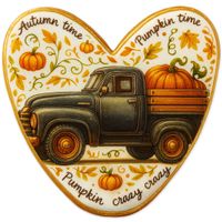 CIASTKO LUKROWANE BLACK OLD TRACK ROZ.L SERCE JESIEŃ RĘCZNIE ROBIONE